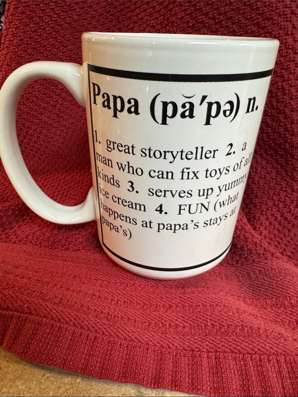 Source Unknown White and Black 'Papa' Definition Ceramic Coffee Mug